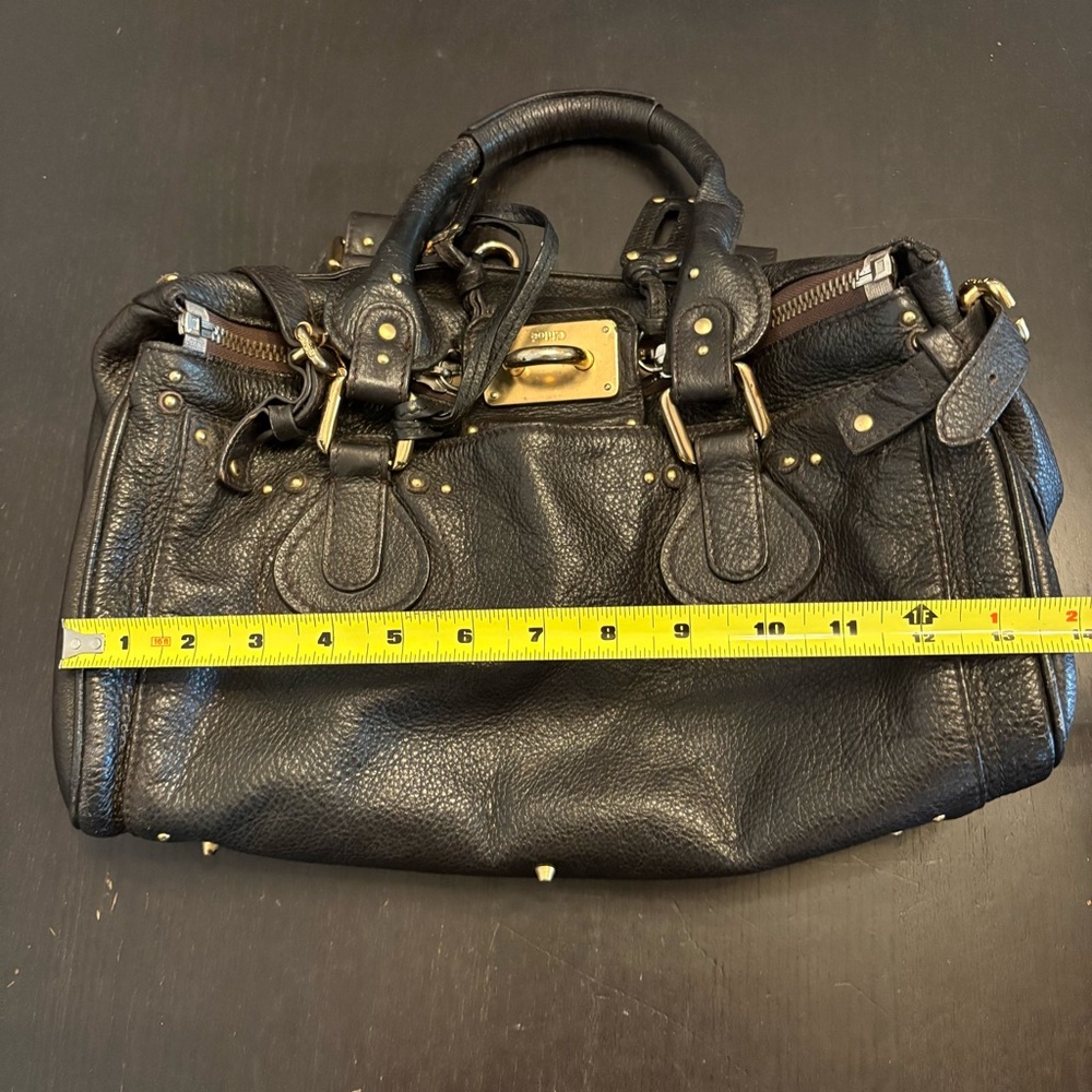 ❌SOLD❌ Vintage Chloe Paddington Shoulder Bag Black/Dark Brown - Picture 12 of 14